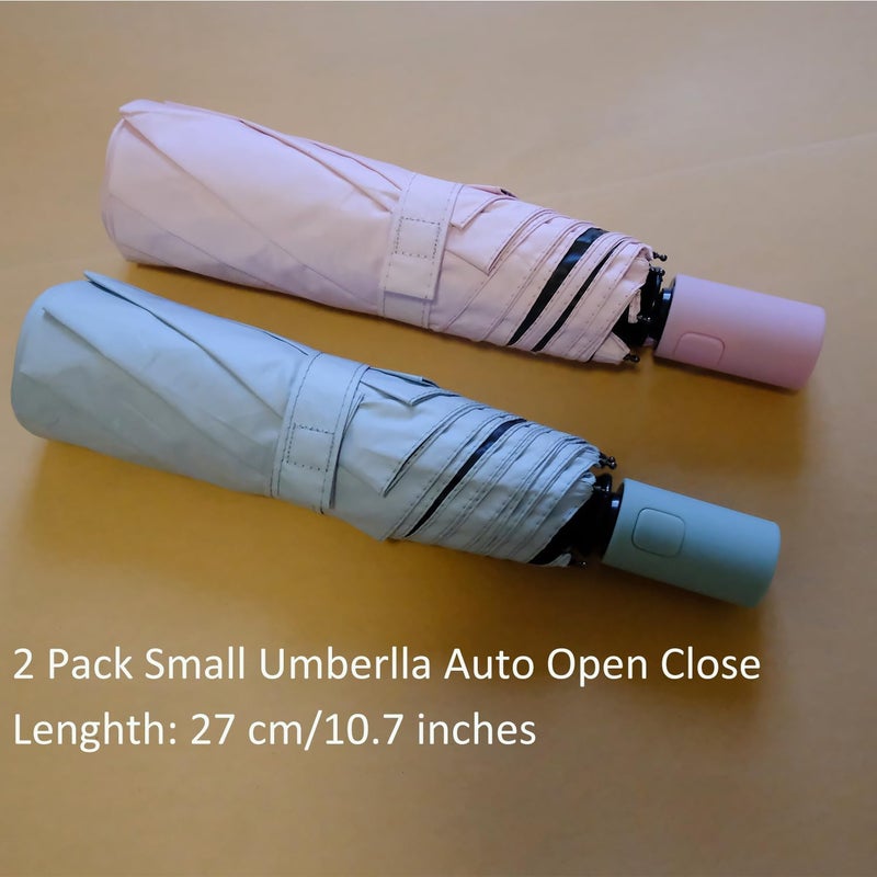 BAODINI Small UV Protection Travel Umbrella Compact for Rain and Sun UPF 50+ Windproof Portable 42 inch Umbrella for Women and Men - Image 4